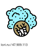 air asbestos pollution color icon vector illustration. Стоковая иллюстрация, иллюстратор Vectorwin / Фотобанк Лори