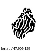 asbestos material glyph icon vector illustration. Стоковая иллюстрация, иллюстратор Vectorwin / Фотобанк Лори