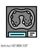 pleural asbestosis disease color icon vector illustration. Стоковая иллюстрация, иллюстратор Vectorwin / Фотобанк Лори