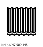 panel corrugated asbestos glyph icon vector illustration. Стоковая иллюстрация, иллюстратор Vectorwin / Фотобанк Лори