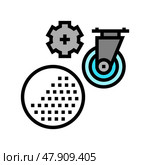 polyurethane elastomer color icon vector illustration. Стоковая иллюстрация, иллюстратор Vectorwin / Фотобанк Лори