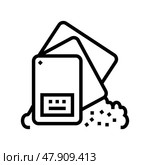polyester resin thermoset line icon vector illustration. Стоковая иллюстрация, иллюстратор Vectorwin / Фотобанк Лори