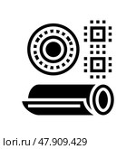 polyimides thermoset glyph icon vector illustration. Стоковая иллюстрация, иллюстратор Vectorwin / Фотобанк Лори