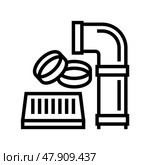 polyvinyl chloride thermoplastic line icon vector illustration. Стоковая иллюстрация, иллюстратор Vectorwin / Фотобанк Лори