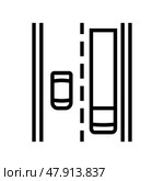 bituminous road line icon vector illustration. Стоковая иллюстрация, иллюстратор Vectorwin / Фотобанк Лори