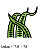 cryptocoryne balansae color icon vector illustration. Стоковая иллюстрация, иллюстратор Vectorwin / Фотобанк Лори