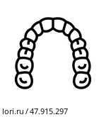 clear aligners orthodontist line icon vector illustration. Стоковая иллюстрация, иллюстратор Vectorwin / Фотобанк Лори