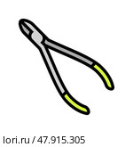 orthodontic pliers orthodontist color icon vector illustration. Стоковая иллюстрация, иллюстратор Vectorwin / Фотобанк Лори