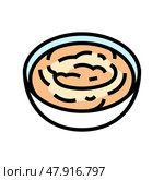 horseradish condiment color icon vector illustration. Стоковая иллюстрация, иллюстратор Vectorwin / Фотобанк Лори