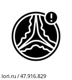 aortic stenosis cardiology disease glyph icon vector illustration. Стоковая иллюстрация, иллюстратор Vectorwin / Фотобанк Лори