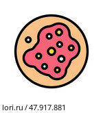 pustular skin disease color icon vector illustration. Стоковая иллюстрация, иллюстратор Vectorwin / Фотобанк Лори
