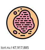 psoriasis skin disease color icon vector illustration. Стоковая иллюстрация, иллюстратор Vectorwin / Фотобанк Лори