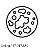 urticaria skin disease line icon vector illustration. Стоковая иллюстрация, иллюстратор Vectorwin / Фотобанк Лори