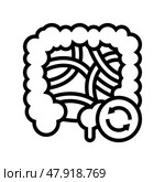 intestines transplant line icon vector illustration. Стоковая иллюстрация, иллюстратор Vectorwin / Фотобанк Лори