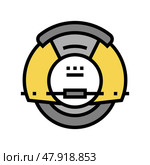 electrical monowheel color icon vector illustration. Стоковая иллюстрация, иллюстратор Vectorwin / Фотобанк Лори