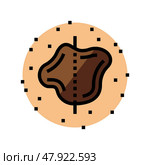 asymmetrical mole melanoma color icon vector illustration. Стоковая иллюстрация, иллюстратор Vectorwin / Фотобанк Лори