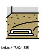floor screed color icon vector illustration. Стоковая иллюстрация, иллюстратор Vectorwin / Фотобанк Лори