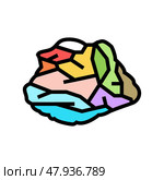 opal stone rock color icon vector illustration. Стоковая иллюстрация, иллюстратор Vectorwin / Фотобанк Лори