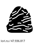 lapis lazuli stone rock glyph icon vector illustration. Стоковая иллюстрация, иллюстратор Vectorwin / Фотобанк Лори