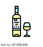 pinot grigio white wine color icon vector illustration. Стоковая иллюстрация, иллюстратор Vectorwin / Фотобанк Лори