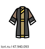taoist robe taoism color icon vector illustration. Стоковая иллюстрация, иллюстратор Vectorwin / Фотобанк Лори