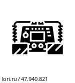 defibrillator ambulance glyph icon vector illustration. Стоковая иллюстрация, иллюстратор Vectorwin / Фотобанк Лори