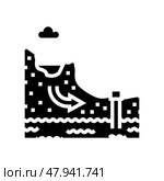 hydrogeological model hydrogeologist glyph icon vector illustration. Стоковая иллюстрация, иллюстратор Vectorwin / Фотобанк Лори