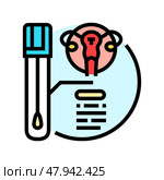 pap smear gynecologist color icon vector illustration. Стоковая иллюстрация, иллюстратор Vectorwin / Фотобанк Лори