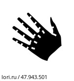 pale skin pallor disease symptom glyph icon vector illustration. Стоковая иллюстрация, иллюстратор Vectorwin / Фотобанк Лори