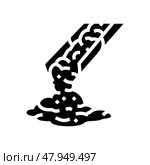 pouring cement concrete glyph icon vector illustration. Стоковая иллюстрация, иллюстратор Vectorwin / Фотобанк Лори