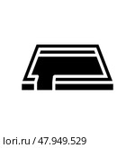 foundation cement concrete glyph icon vector illustration. Стоковая иллюстрация, иллюстратор Vectorwin / Фотобанк Лори