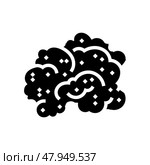 dust cloud cement concrete glyph icon vector illustration. Стоковая иллюстрация, иллюстратор Vectorwin / Фотобанк Лори