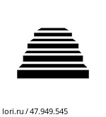 concrete stairs cement glyph icon vector illustration. Стоковая иллюстрация, иллюстратор Vectorwin / Фотобанк Лори