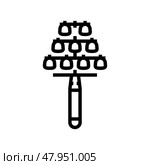 shinto bells shintoism line icon vector illustration. Стоковая иллюстрация, иллюстратор Vectorwin / Фотобанк Лори