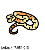 boa constrictor animal snake color icon vector illustration. Стоковая иллюстрация, иллюстратор Vectorwin / Фотобанк Лори