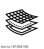 composite material aeronautical engineer line icon vector illustration. Стоковая иллюстрация, иллюстратор Vectorwin / Фотобанк Лори