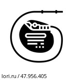 pacemaker biomedical glyph icon vector illustration. Стоковая иллюстрация, иллюстратор Vectorwin / Фотобанк Лори