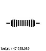 metal film resistor electronic component glyph icon vector illustration. Стоковая иллюстрация, иллюстратор Vectorwin / Фотобанк Лори