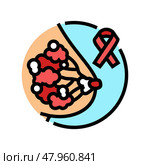 mixed tumors breast cancer color icon vector illustration. Стоковая иллюстрация, иллюстратор Vectorwin / Фотобанк Лори