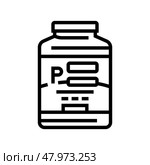 whey protein milk product dairy line icon vector illustration. Стоковая иллюстрация, иллюстратор Vectorwin / Фотобанк Лори