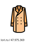 paletot outerwear male color icon vector illustration. Стоковая иллюстрация, иллюстратор Vectorwin / Фотобанк Лори