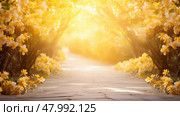nature fresh yellow sunlight garden ai generated. Стоковое AI-изображение, AI-художник Vectorwin / Фотобанк Лори
