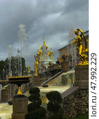 Фонтаны Петергоф, г. Санкт-Петербург (2022 год). Редакционное фото, фотограф Ирина / Фотобанк Лори