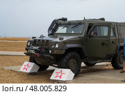 Бронированный автомобиль Рысь, модификация, «Рысь LMV M65» машина управления и разведки. Средняя Ахтуба, Волгоградская область, Россия. (2020 год). Редакционное фото, фотограф Андрей Цыганков / Фотобанк Лори