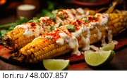 background snack mexican food ai generated. Стоковое AI-изображение, AI-художник Vectorwin / Фотобанк Лори