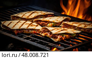 quesadillas meat mexican food chorizo ai generated. Стоковое AI-изображение, AI-художник Vectorwin / Фотобанк Лори
