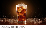cold beverage soda drink classic ai generated. Стоковое AI-изображение, AI-художник Vectorwin / Фотобанк Лори