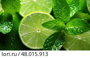 freshness green cocktail drink minty ai generated. Стоковое AI-изображение, AI-художник Vectorwin / Фотобанк Лори