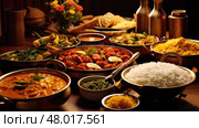 india asia indian food colorful ai generated. Стоковое AI-изображение, AI-художник Vectorwin / Фотобанк Лори
