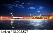 transportation building airport background ai generated. Стоковое AI-изображение, AI-художник Vectorwin / Фотобанк Лори